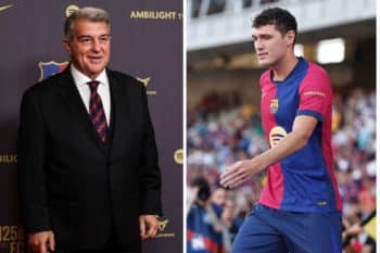 Joan Laporta oraz Andreas Christensen