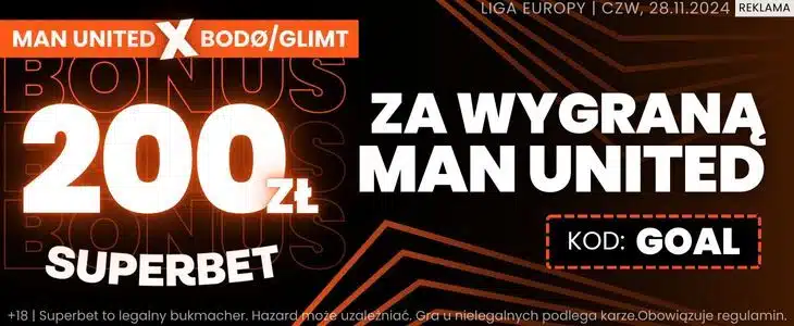 Promocja w Superbet na starcie Manchester United - Bodo/Glimt