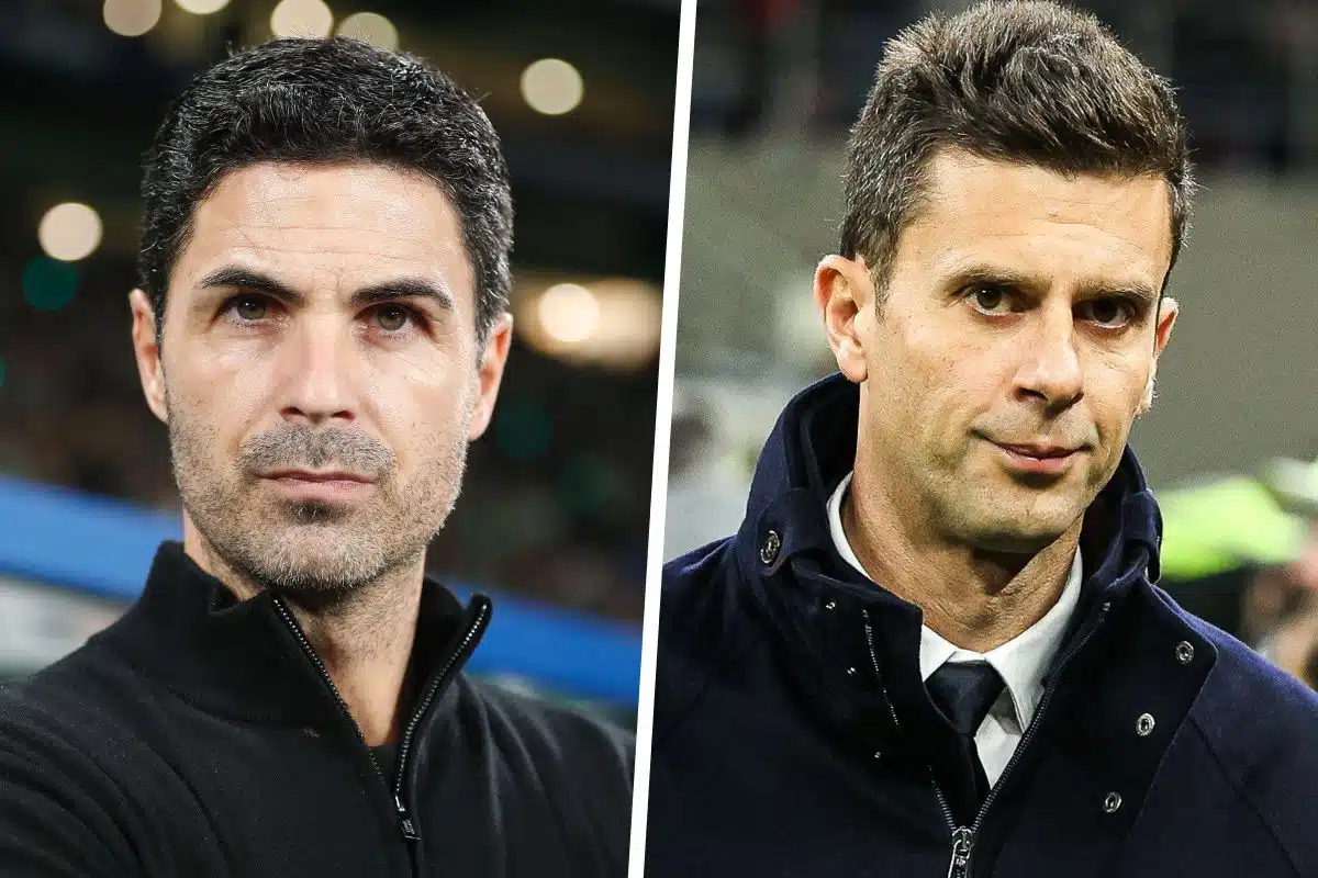 Mikel Arteta oraz Thiago Motta