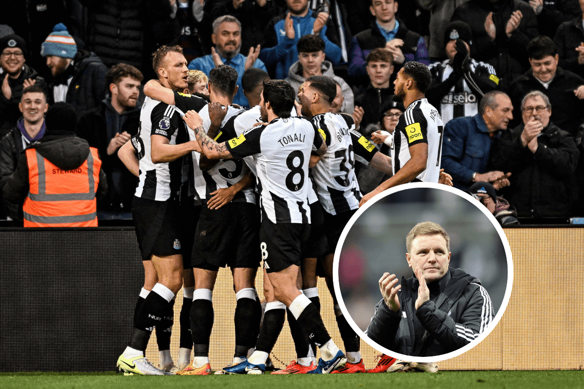 Zawodnicy Newcastle United i Eddie Howe