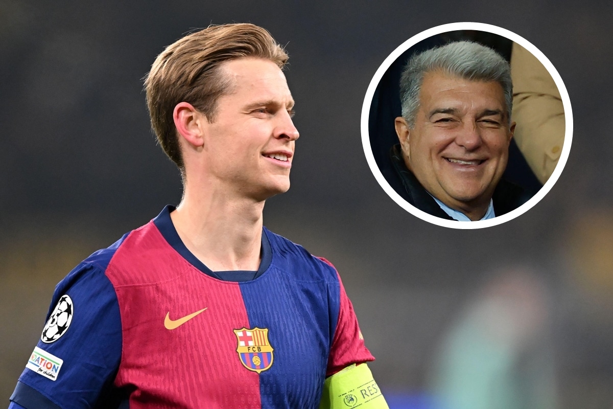 Frenkie de Jong i Joan Laporta