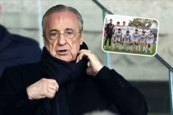 Florentino Perez i piłkarze rezerw Realu Madryt