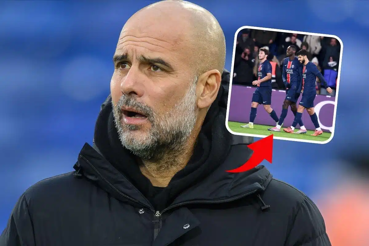 Josep Guardiola i piłkarze PSG