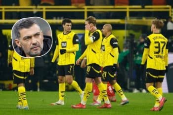 Sergio Conceicao i piłkarze Borussii Dortmund