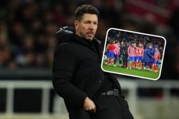 Diego Simeone i piłkarze Atletico