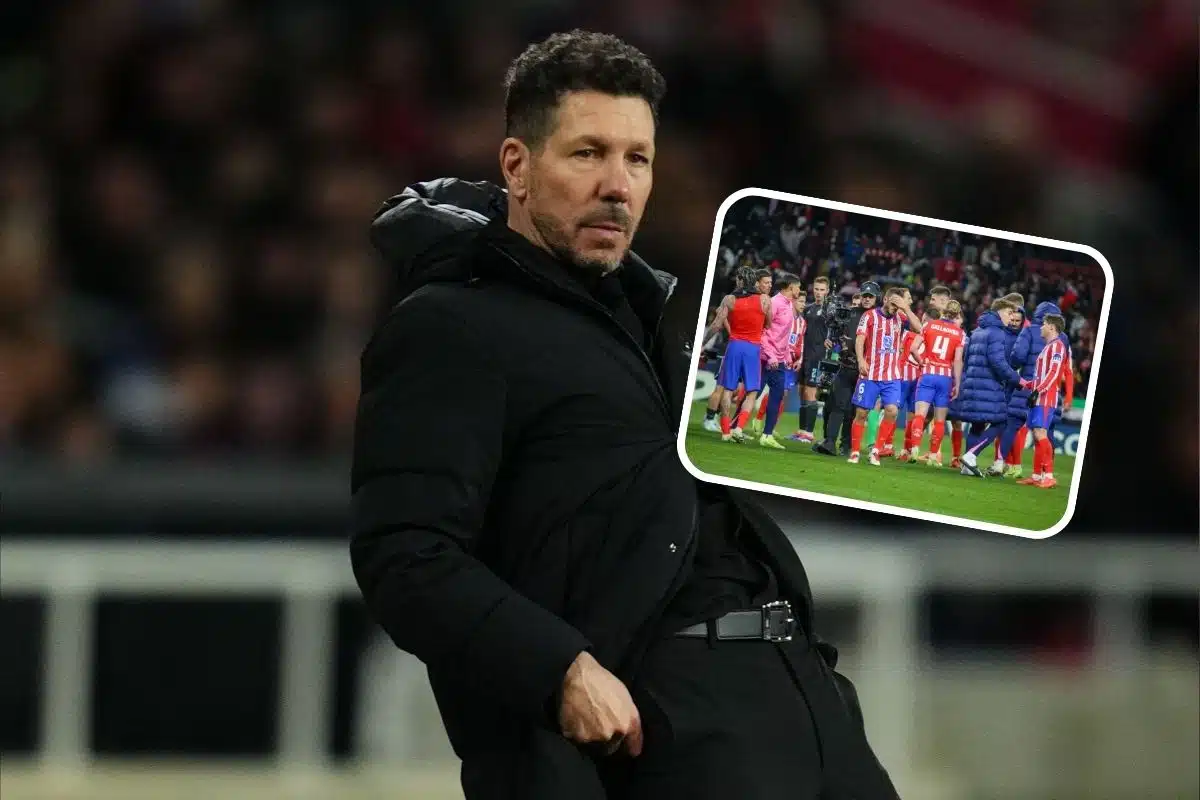 Diego Simeone i piłkarze Atletico