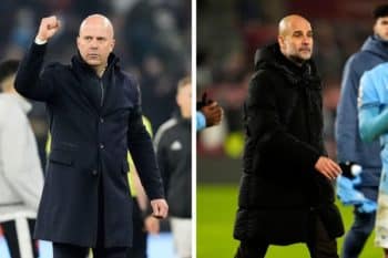 Arne Slot i Pep Guardiola