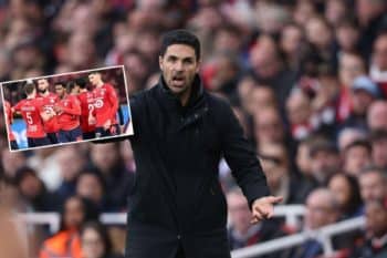 Mikel Arteta i piłkarze Lille