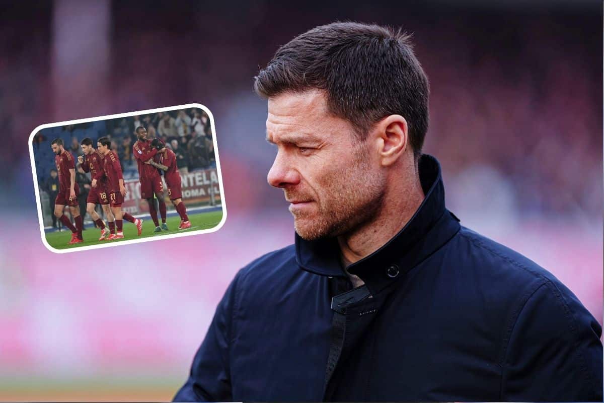 Piłkarze Romy oraz Xabi Alonso