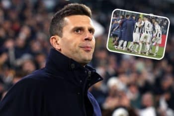 Thiago Motta oraz piłkarze Juventusu