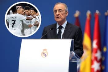 Florentino Perez i piłkarze Realu Madryt